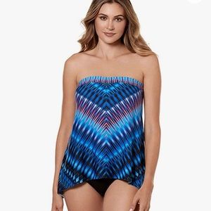 Miraclesuit Marrakech Bandini Top, Blue, 16